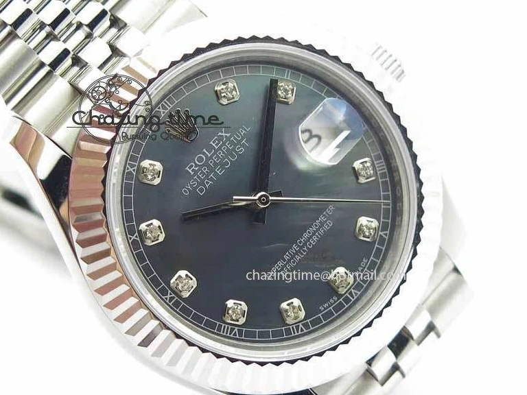 1229 Trendy DateJust II 41mm BP Maker Best Edition Black MOP Diamonds Dial On New Version Jubilee Bracelet A 3622